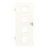 GARANT Zimmertür 0105-60 Pearl White CePaL mit Lichtausschnitt LA-10