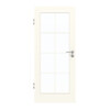 GARANT Zimmertür 0105-60 Pearl White CePaL mit Lichtausschnitt LA-3 Sprosse SP1