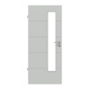 HÖRMANN Innentür Groove 27 Grau RAL 7035 Lack DesignLine mit Lichtausschnitt LA 24 schlossseitig