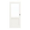 Schiebetür Coso Basic Weißlack RAL 9016 20 mit Lichtausschnitt LA-01