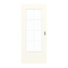 GARANT Schiebetür 0105-60 Pearl White CePaL mit Lichtausschnitt LA-DIN Sprosse SP1