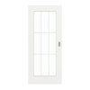 GARANT Schiebetür D354-60 Designer White Resopal mit Lichtausschnitt LA-2 Sprosse SP2