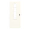 GARANT Schiebetür 0105-60 Pearl White CePaL mit Lichtausschnitt LA-5 schlossseitig Sprosse SP10