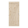RADEX Schiebetür Loft Rustic Z Kiefer Massivholz