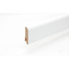 Sockelleiste 18 x 58 x 2400 mm Massivholz rund weiß lackiert Clip-Nut