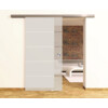 INTERIO Glasschiebetür-Set Basic Matt mit 4 Streifen inkl. System