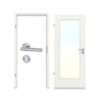 CLASSEN Innentür-Set Terra RAL 9016 Weißlack 3.12 mit Zarge und Drücker