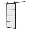 INTERSTEEL Glasschiebetür-Set Cubo Matt schwarz inkl. Schiebetürsystem Basic Top