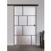 LIENBACHER GLAS Ganzglas Schiebetür Modell 649 Black Signature Satiniert