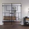LIENBACHER GLAS Ganzglas Doppelflügeltür Modell 650 Black Signature Klarglas