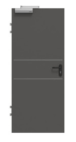 Frontansicht von GARANT Brandschutztür T30 Corona 832 Ebony CePaL