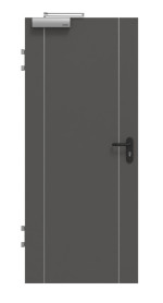 Frontansicht von GARANT Brandschutztür T30 Corona 851 Ebony CePaL