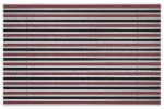 Top-Ansicht von Aluprofilmatte KLASSIK Rips T09PP rot / Brush BL01 schwarz - Entrada