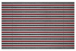 Top-Ansicht von Aluprofilmatte KLASSIK Rips T01PP schwarz / Work B05 rot - Entrada
