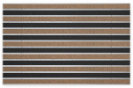 Top-Ansicht von Aluprofilmatte ROYAL Rips T11PP kokos / Safe R01V schwarz - Entrada