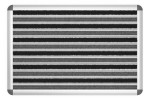 Top-Ansicht von Schuhabtreter HOME Rips T05PP grau / Brush BL01 schwarz 75 x 50 cm - Entrada