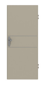 Frontansicht von GARANT Wohnungseingangstür Aura 832 Matt Seidengrau 7044 G-TEC
