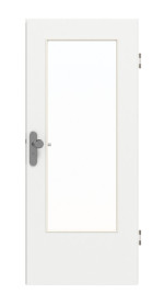 Frontansicht von GARANT Wohnungseingangstür D354-60 Designer White Resopal mit Lichtausschnitt LA-DIN