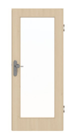 Frontansicht von GARANT Wohnungseingangstür Authentic Sand CePaL mit Lichtausschnitt LA-2