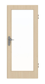 Frontansicht von GARANT Wohnungseingangstür Authentic Sand CePaL mit Lichtausschnitt LA-3