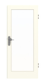 Frontansicht von GARANT Wohnungseingangstür W980ST15 Platinweiß GHK08 mit Lichtausschnitt LA-3
