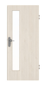Frontansicht von GARANT Wohnungseingangstür Authentic Perl GCK08 mit Lichtausschnitt LA-4 schlossseitig