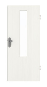 GARANT Wohnungseingangstür Authentic Bianco GCK08 mit Lichtausschnitt LA-5 mittig