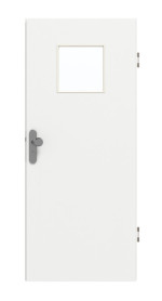Frontansicht von GARANT Wohnungseingangstür D354-60 Designer White Resopal mit Lichtausschnitt LA-8