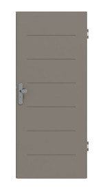 Frontansicht von Signum 11 Basic Lack Taupe RAL 7048 Wohnungseingangstür - Huga