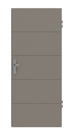Frontansicht von Signum 15 Basic Lack Taupe RAL 7048 Wohnungseingangstür - Huga