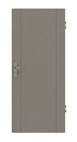 Frontansicht von Signum 16 Basic Lack Taupe RAL 7048 Wohnungseingangstür - Huga