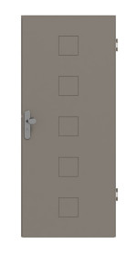 Frontansicht von Signum 19 Basic Lack Taupe RAL 7048 Wohnungseingangstür - Huga