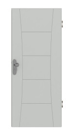 Frontansicht von Groove 22 ProLine Lack Grau RAL 7035 Wohnungseingangstür - Hörmann