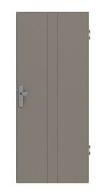 Frontansicht von Signum 23 Basic Lack Taupe RAL 7048 Wohnungseingangstür - Huga