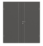 Frontansicht von GARANT Doppelflügeltür Corona 850 Ebony CePaL mit Zarge