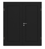 Frontansicht von CLASSEN Doppelflügeltür Frame 5.5 Uni Schwarz Dekorfolie inkl. Zarge