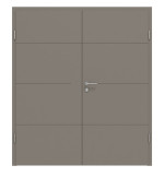 Frontansicht von Signum 34 Basic Lack Taupe RAL 7048 Doppelflügeltür inkl. Zarge - Huga