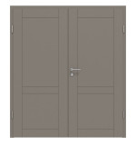 Frontansicht von Signum 92 Basic Lack Taupe RAL 7048 Doppelflügeltür inkl. Zarge - Huga