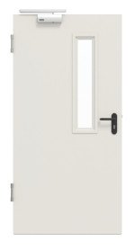 Frontansicht von Innentür-Set Stahl mit Feuerschutzfunktion STU/STS T30-1 mit LA-B1 inkl. Blockzarge 62/55 - Hörmann