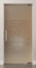 Bild von Morse Motiv klar Glaspendeltür DORMA Mundus BTS Variante 1 - Erkelenz