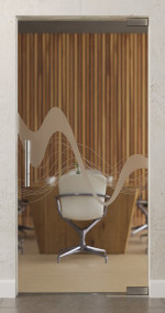 Bild von Sinus 2 Motiv matt Glaspendeltür DORMA Mundus BTS Variante 1 - Erkelenz
