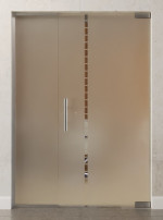 Bild von Algo Motiv klar Glaspendeltür mit festem Seitenteil DORMA Mundus BTS Variante 2 - Erkelenz