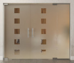 Bild von Cinque Motiv klar 2-flg. Glaspendeltür mit festem Seitenteil DORMA Mundus BTS Variante 5 - Erkelenz