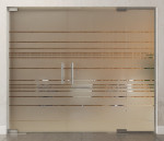 Bild von Quer Motiv klar 2-flg. Glaspendeltür mit festem Seitenteil DORMA Mundus BTS Variante 5 - Erkelenz