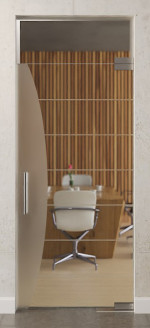 Bild von Amara Motiv matt Glaspendeltür mit Oberlicht DORMA Mundus BTS Variante 7 - Erkelenz