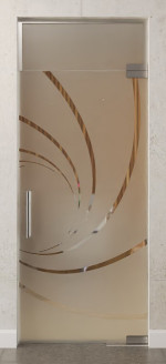 Bild von Cristall Motiv klar Glaspendeltür mit Oberlicht DORMA Mundus BTS Variante 7 - Erkelenz