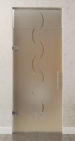 Bild von Atessa Motiv klar Glaspendeltür mit Oberlicht DORMA Tensor Variante 1 - Erkelenz