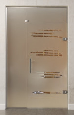 Bild von Bukarest Motiv klar Glaspendeltür mit festem Seitenteil und Oberlicht DORMA Tensor Variante 3 - Erkelenz