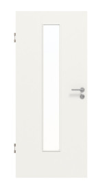 Frontansicht von Weiß ähnlich RAL 9016 LA 24 mittig Mattlack Basic Innentür - Huga