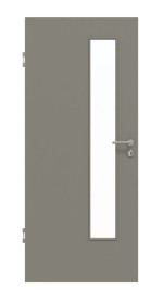 Frontansicht von Hygge Grau RAL 7037 LA 24 schlossseitig Mattlack Basic Innentür - Huga